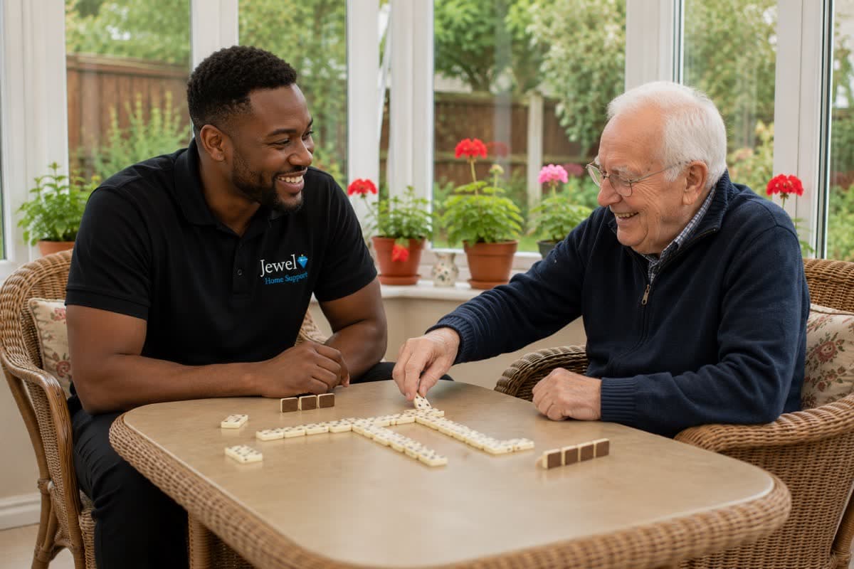 Companionship Care, a Jewel Home Support carer with a client